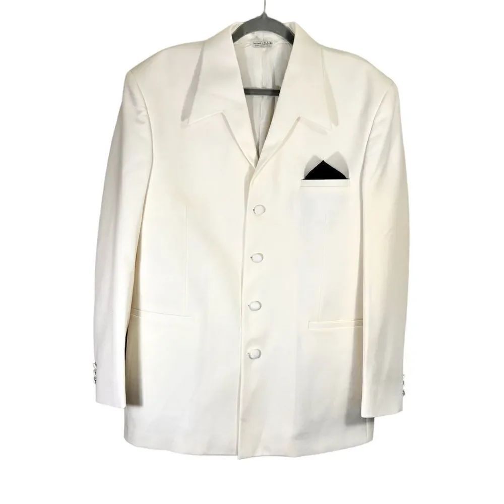 Marcozzi White Official Blazer Made in U.S Size 41L